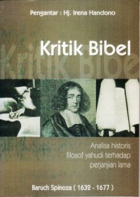 Kritik bibel : analisa historis filosof yahudi terhadap perjanjian lama